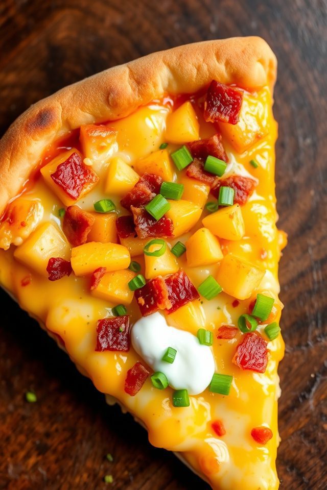 loaded potato pizza delight