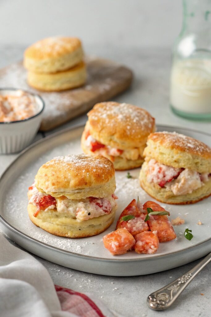 lobster infused gourmet biscuits