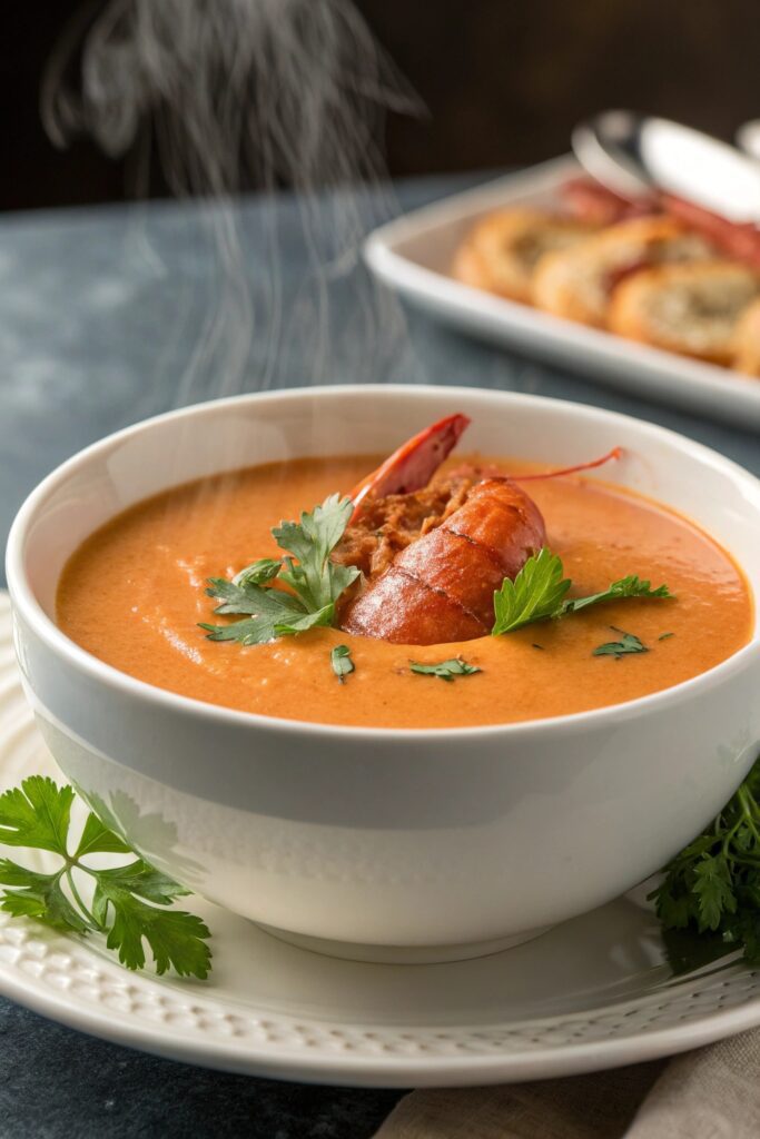 luxurious creamy lobster bisque