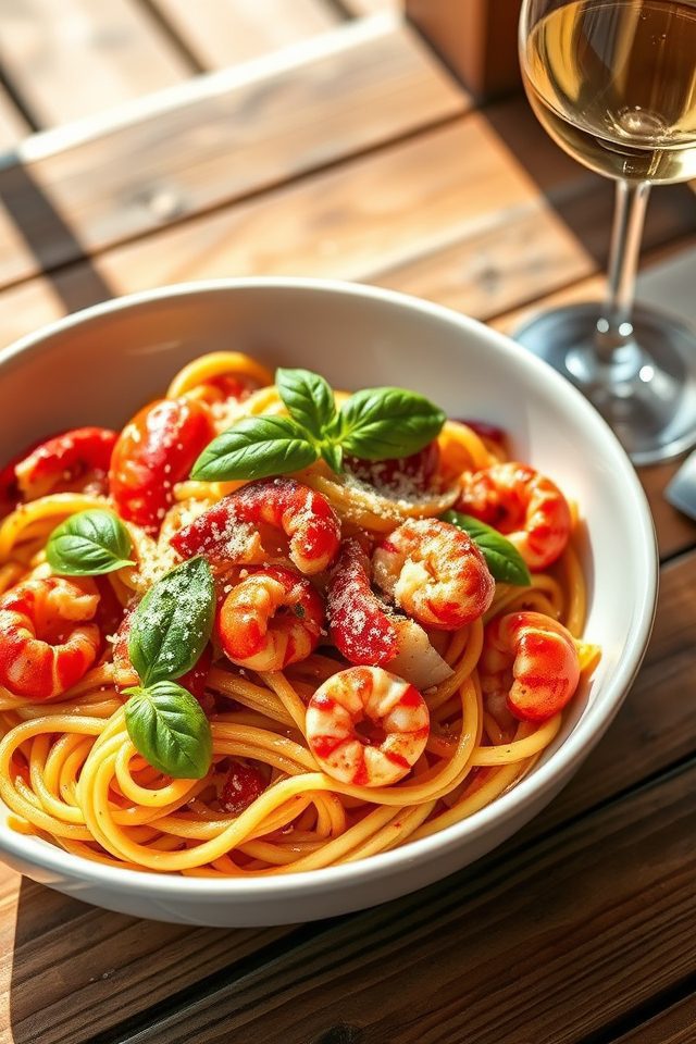 lobster linguine with garlic
