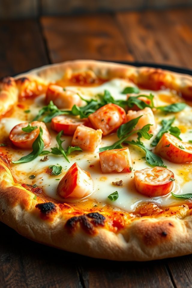 lobster pizza with lemon butter