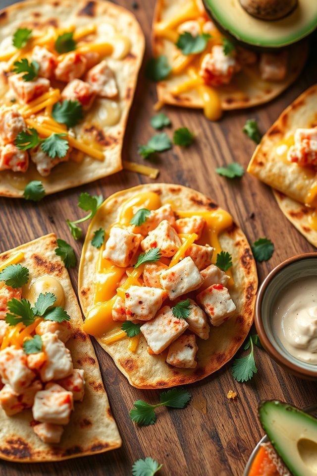 lobster quesadillas with avocado