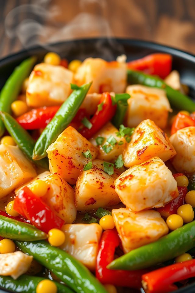 lobster stir fry with vegetables
