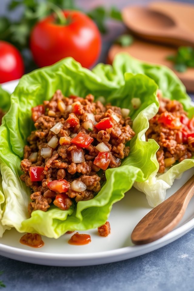 low carb sloppy joe wraps
