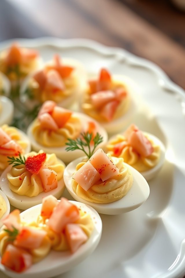 luxurious lobster deviled eggs