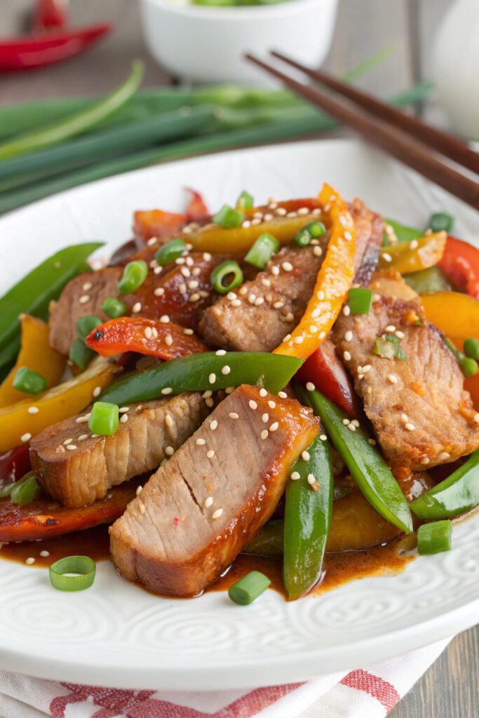 savory sweet pork stir fry