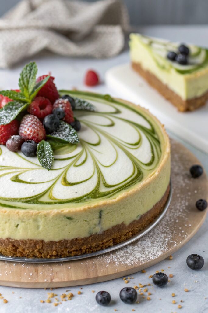 zucchini infused marbled cheesecake delight