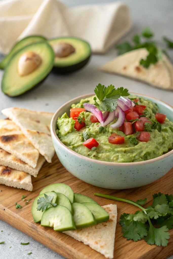 mediterranean inspired avocado dip