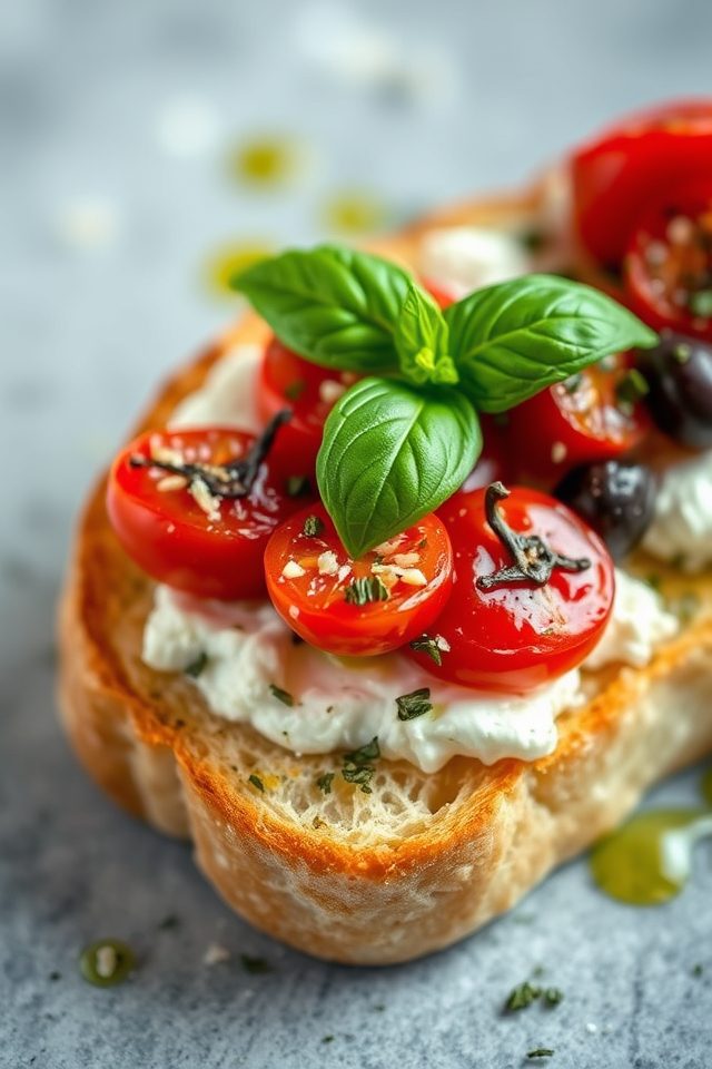 mediterranean inspired cheese toast
