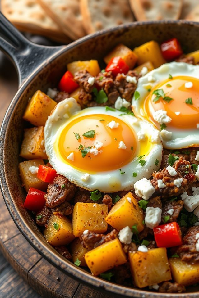 mediterranean inspired corned beef hash