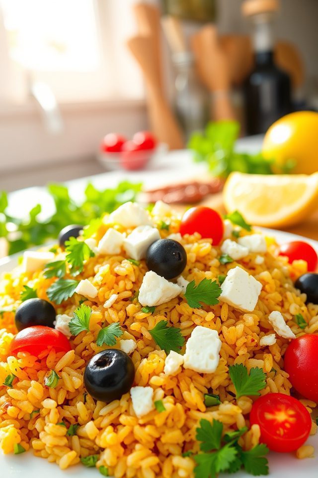 mediterranean inspired fried rice