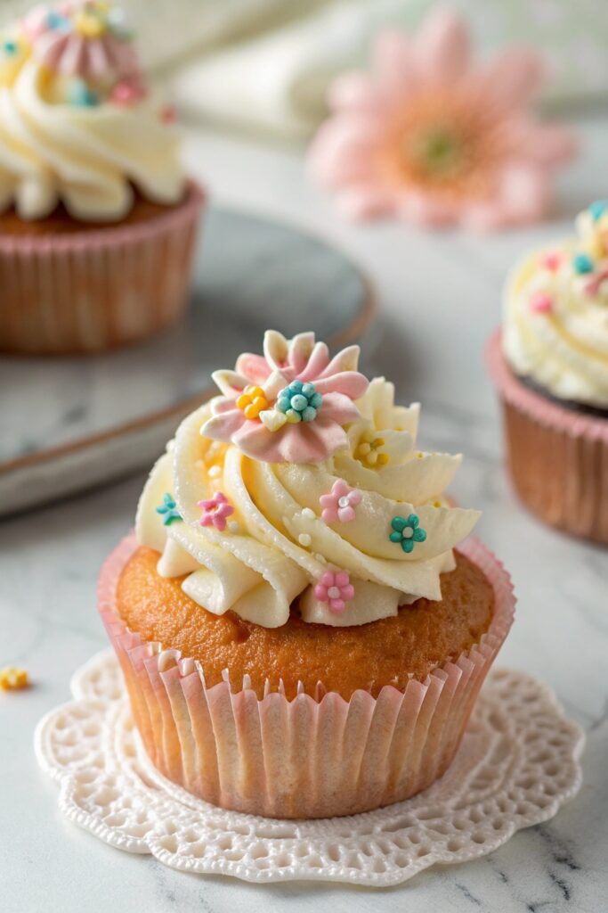 cupcake decorating with grandparents