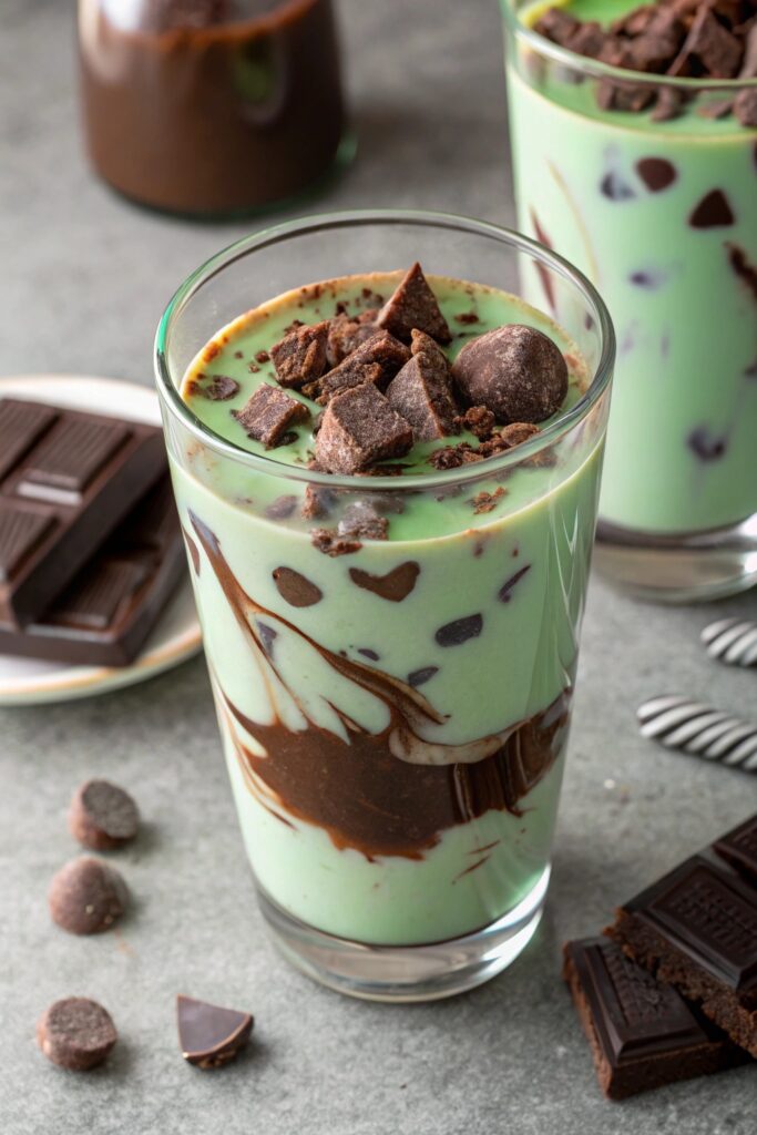 minty chocolate milkshake delight