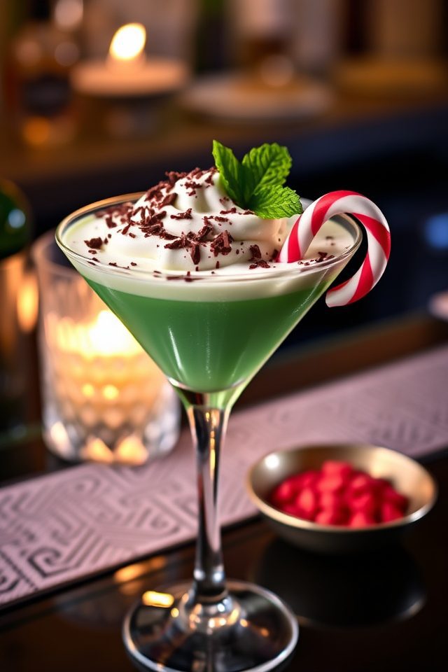 minty chocolate dessert cocktail
