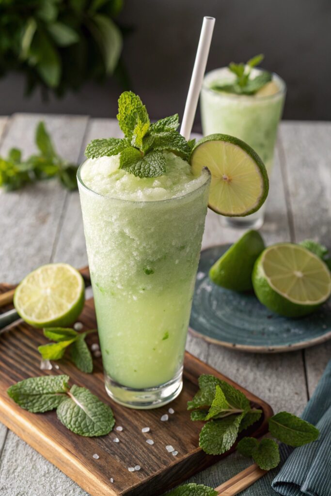 minty slush summer refreshment