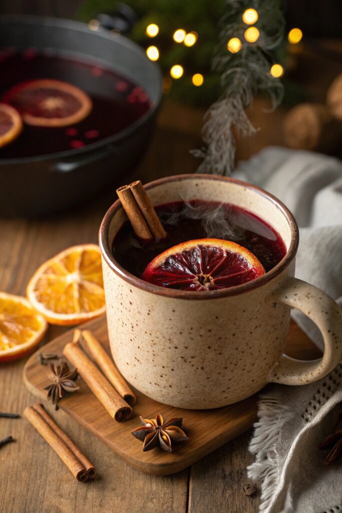 warm spiced festive beverage