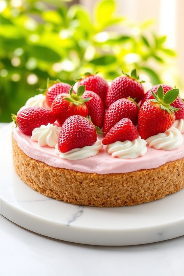 no bake strawberry cream pie