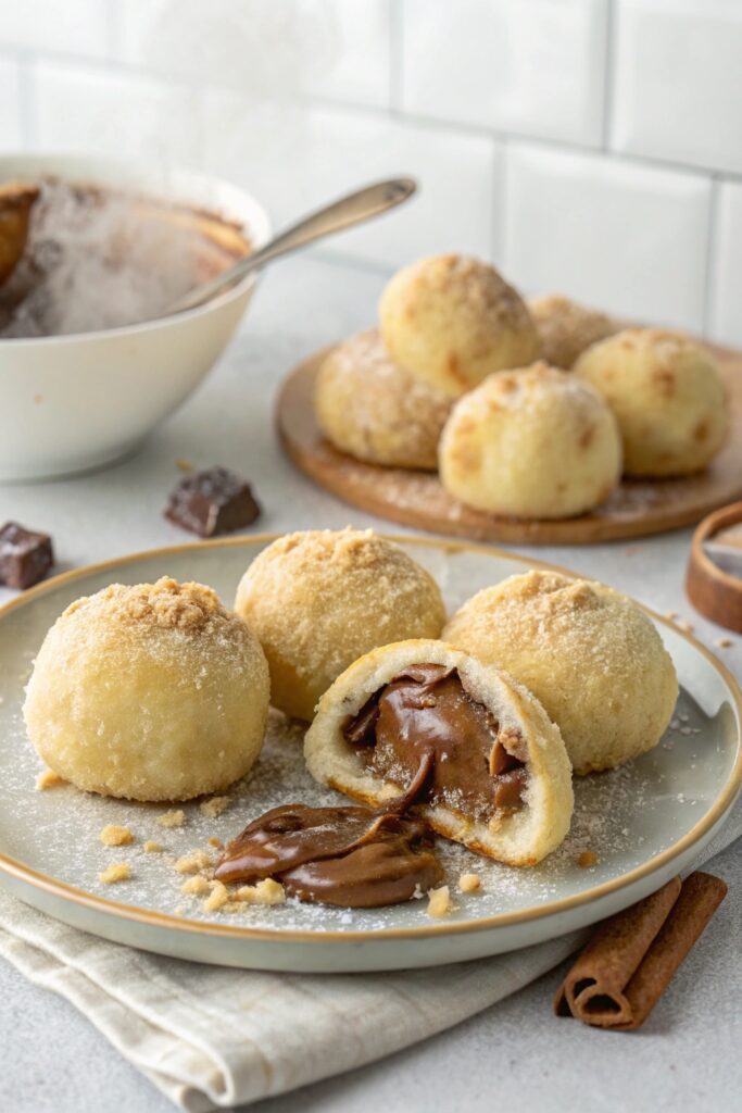nutella filled dessert dumplings delight