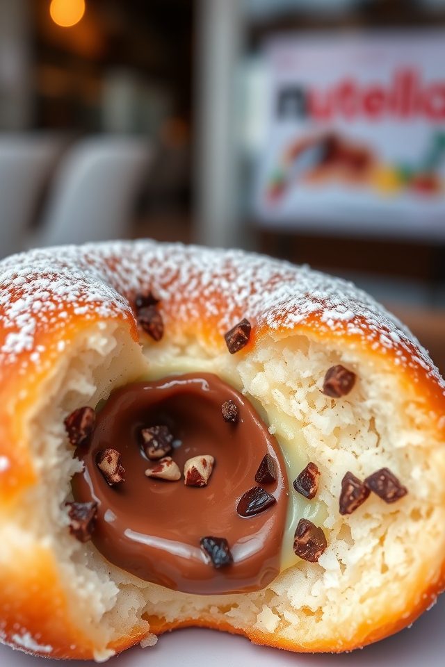 nutella filled donut bliss