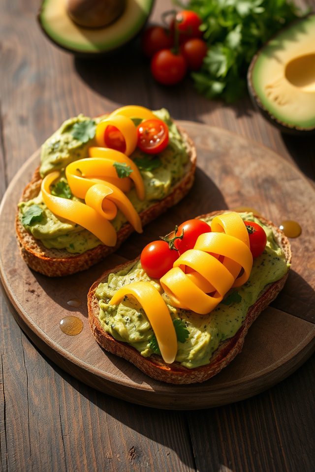 nutritious avocado toast snack
