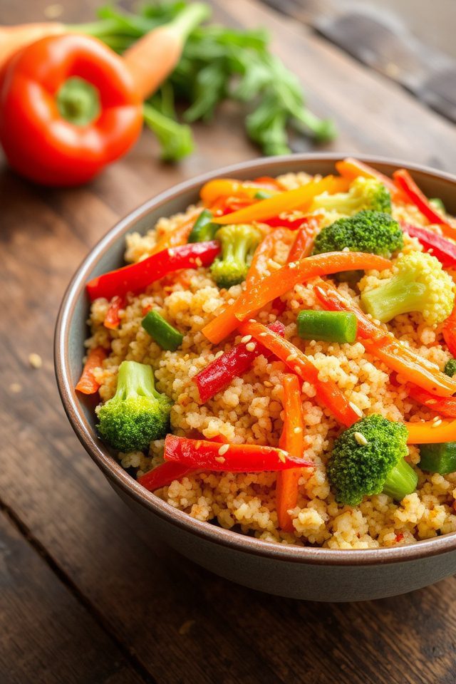 nutritious quinoa veggie stir fry