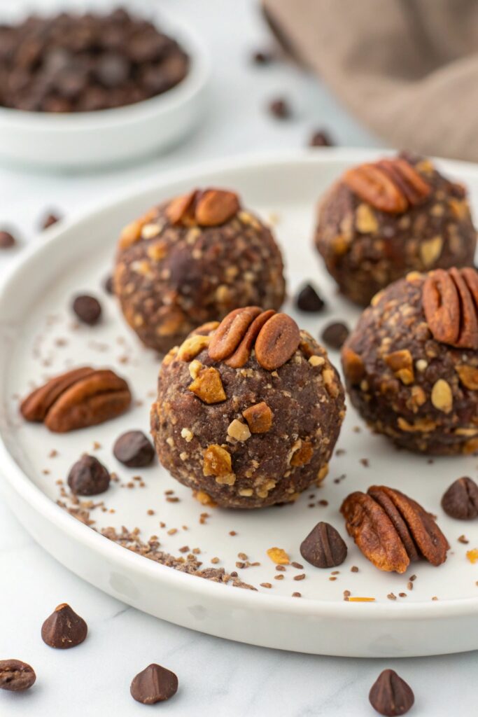 nutty chocolate energy snacks