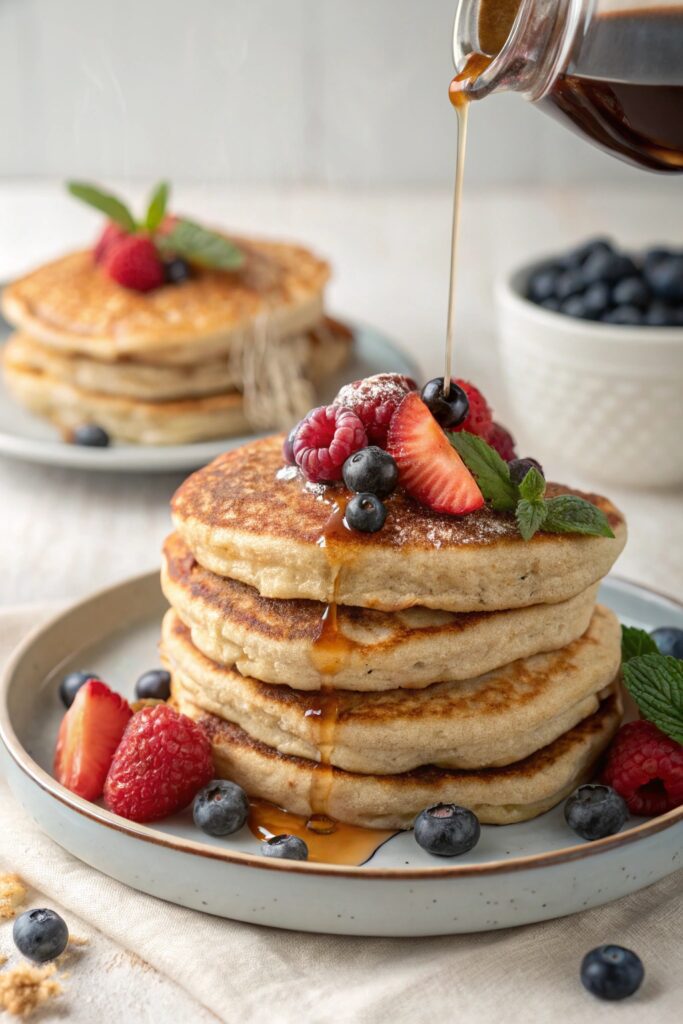 nutritious rolled oat pancakes