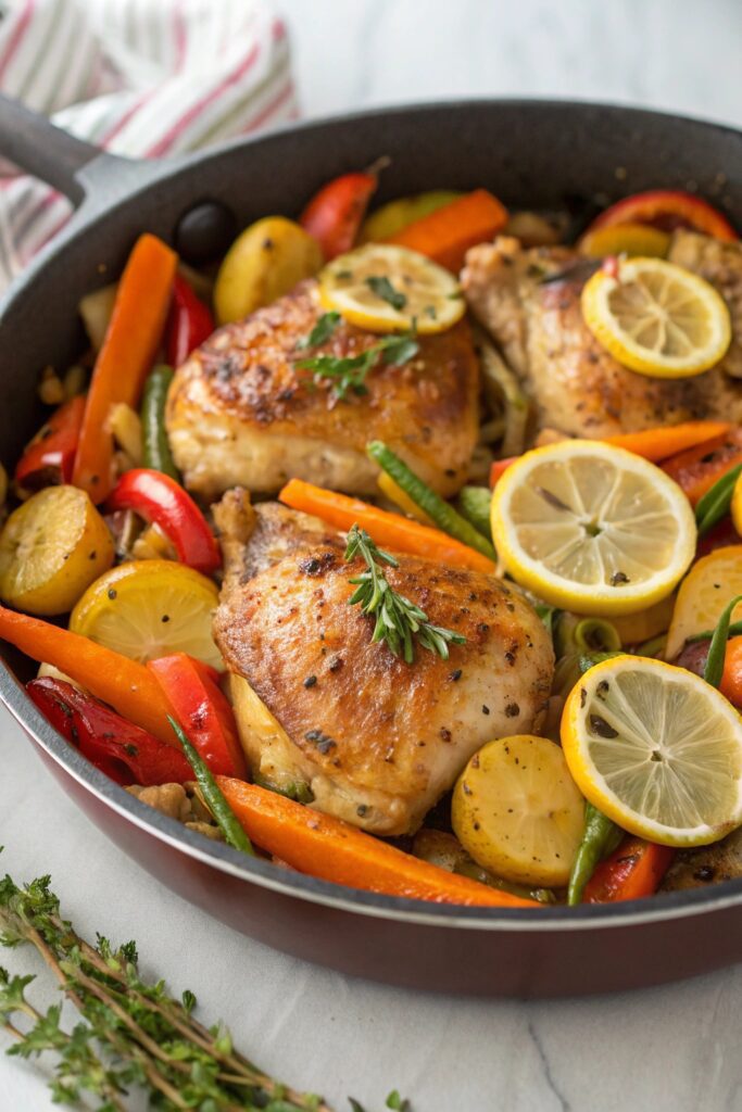 one pan chicken vegetable dinner