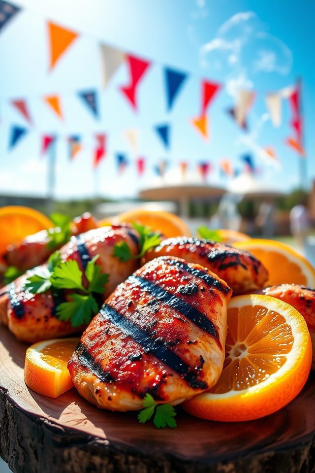 orange ginger grilled chicken