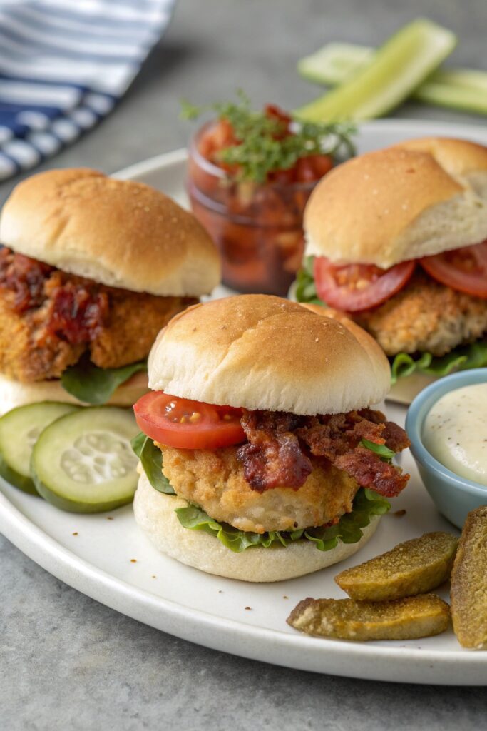 oysters and bacon sliders