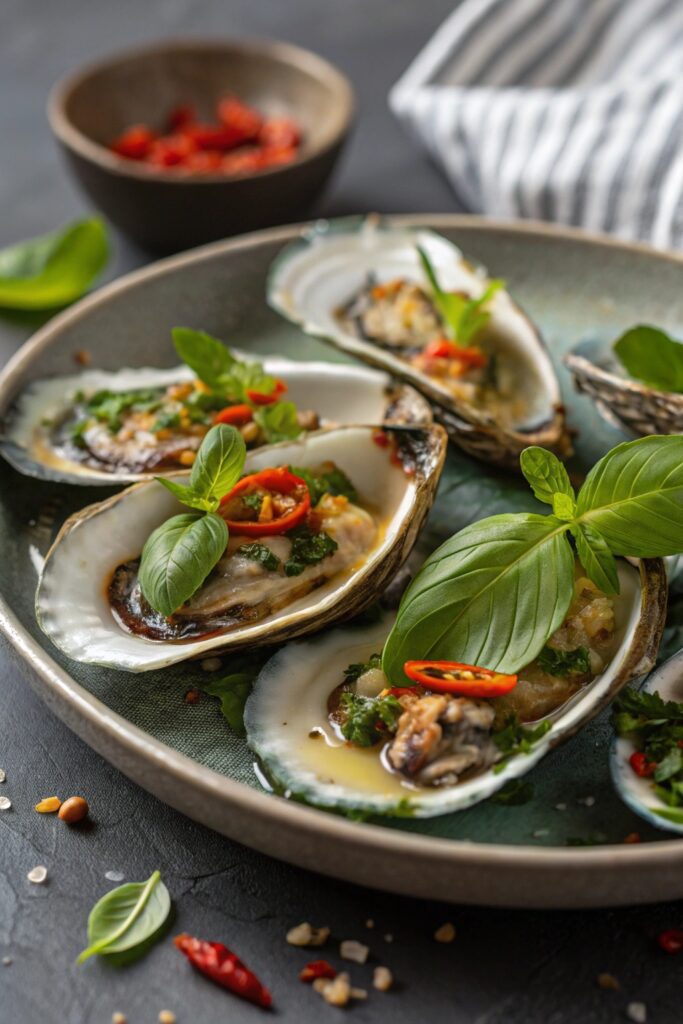 oysters with thai basil