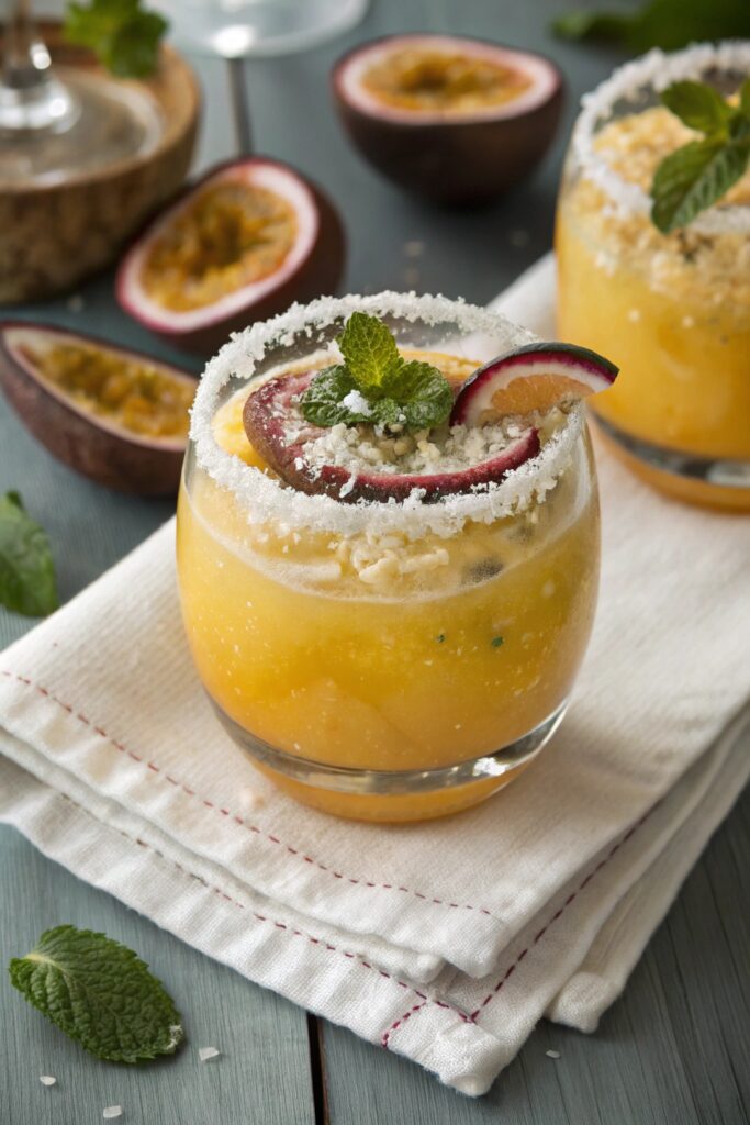 tropical coconut passion cocktail