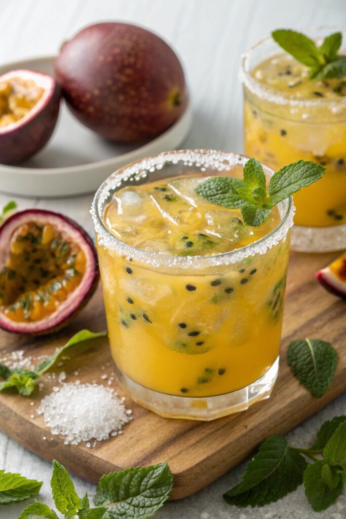 tropical passion fruit cocktail