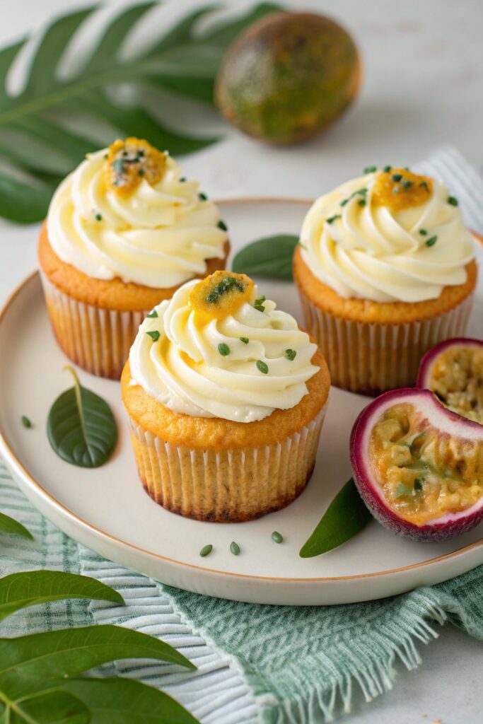 tropical passion fruit cupcakes