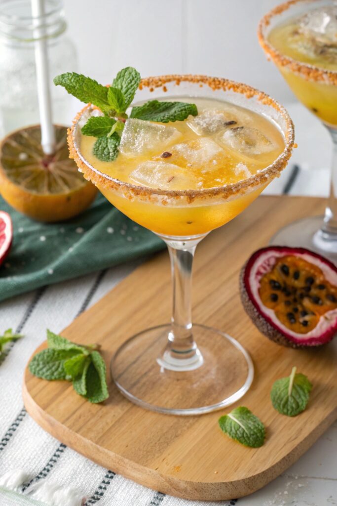 tropical passion fruit cocktail