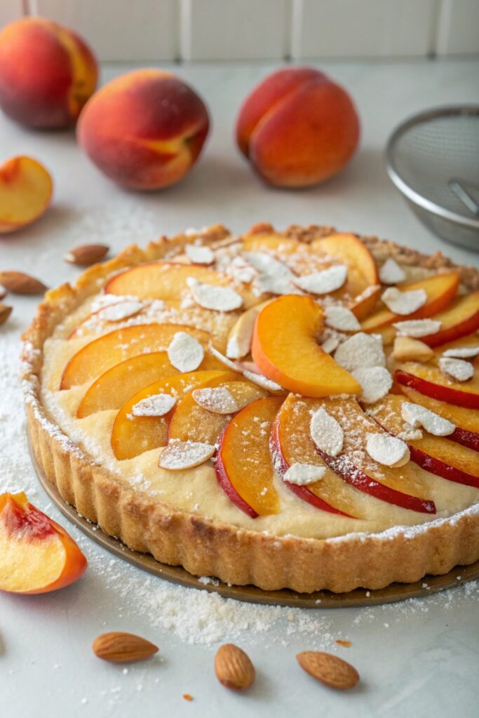 peaches and almonds dessert delight