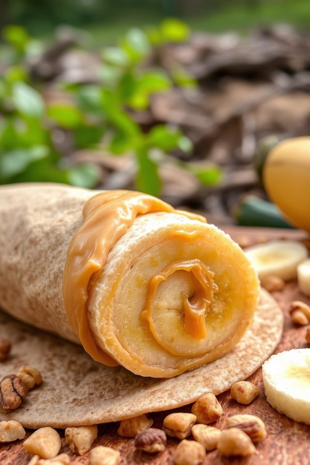 peanut butter banana wraps
