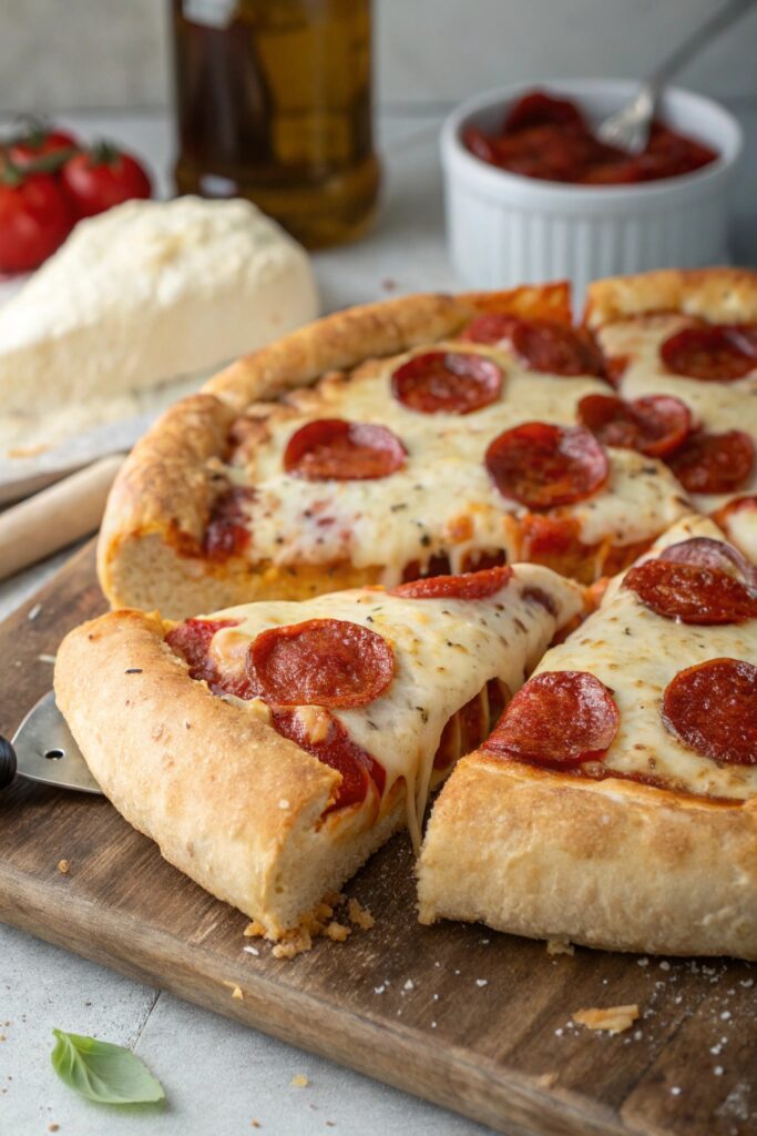 pepperoni stuffed crust delight