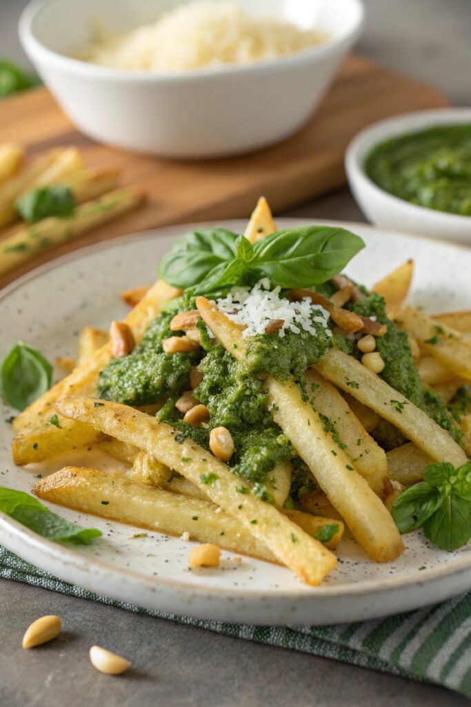 pesto flavored crispy fries