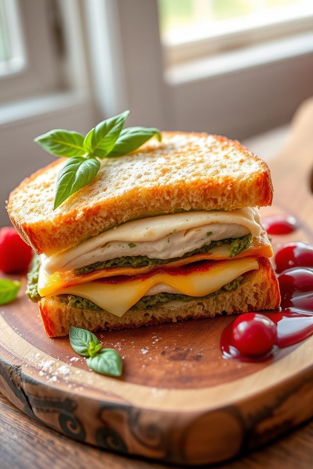 pesto chicken monte cristo delight