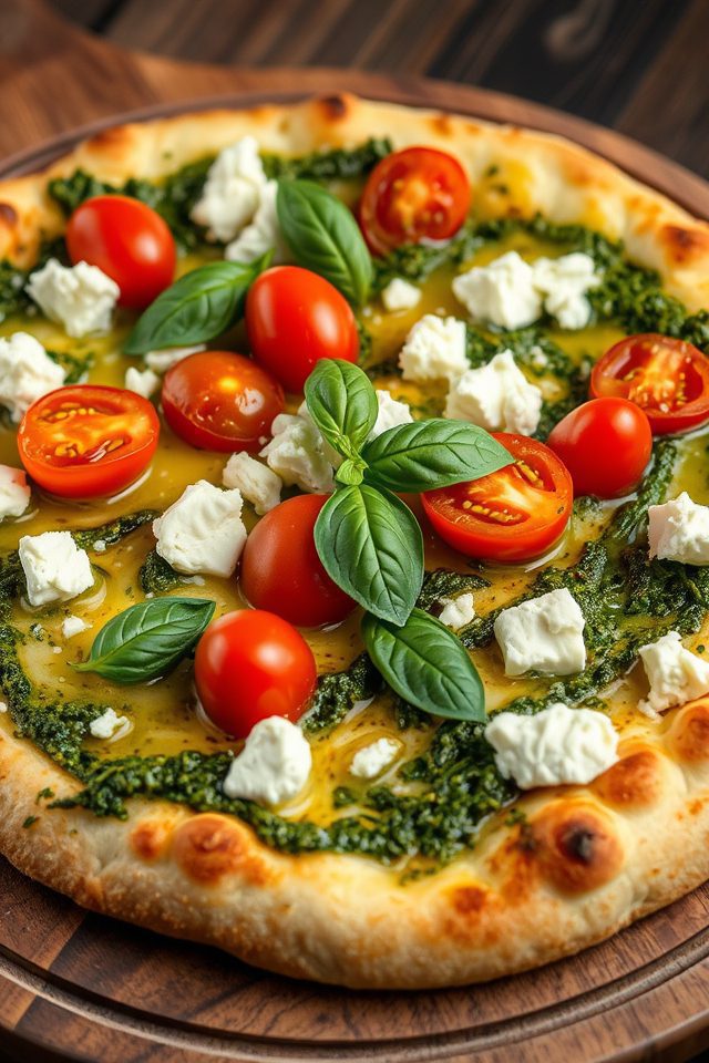 pesto goat cheese pizza delight