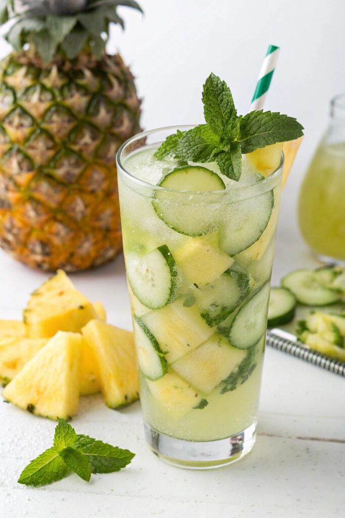 tropical cucumber pineapple cooler