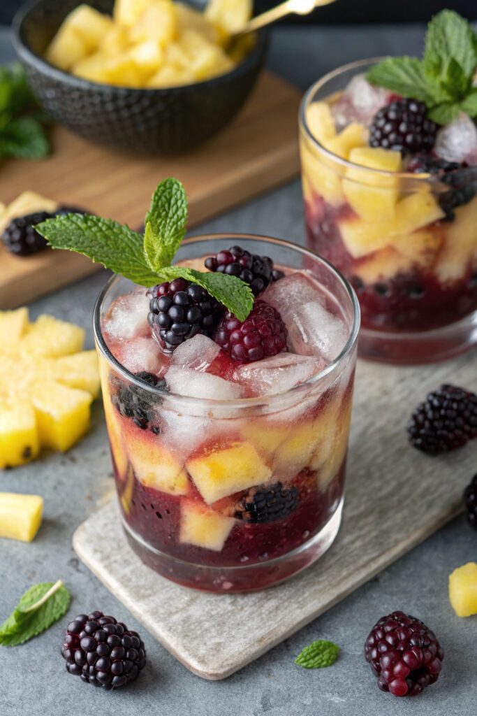 pineapple blackberry cocktail recipe