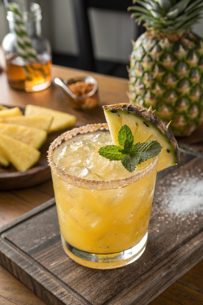 tropical ginger fizz drink