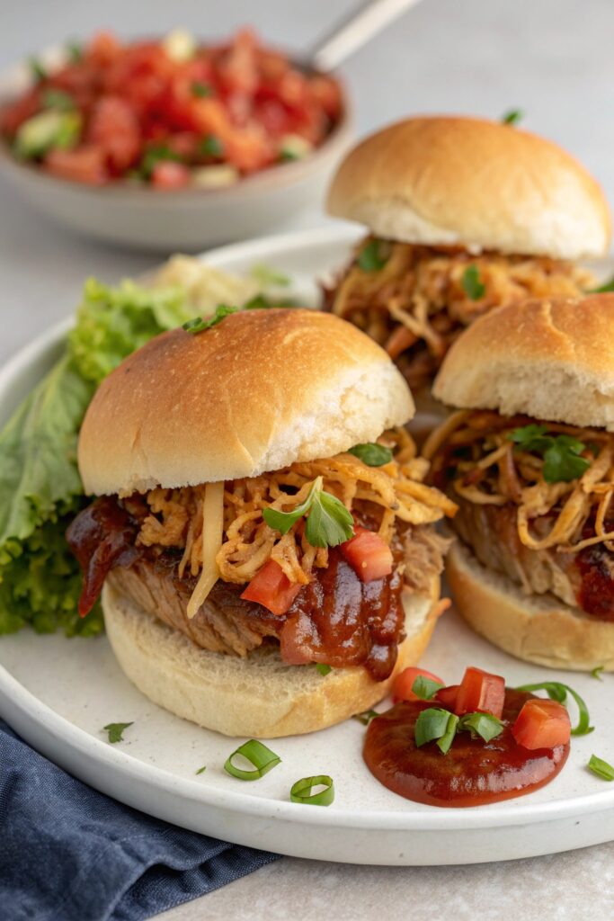 smoky pulled pork sliders