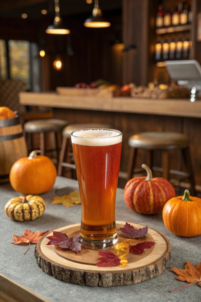 festive pumpkin ale cocktail