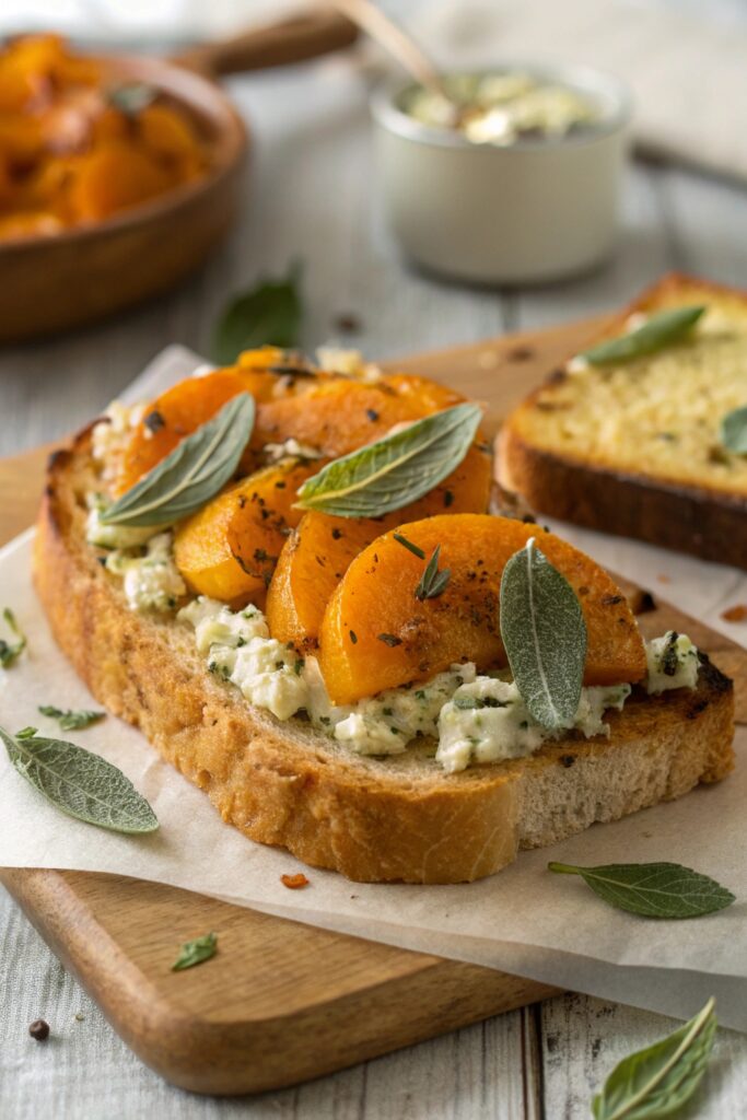autumnal pumpkin cheese toast