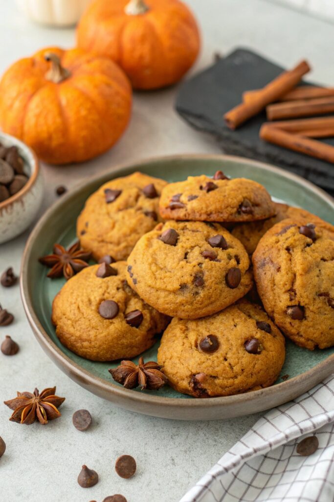 autumn flavored chocolate chip cookies