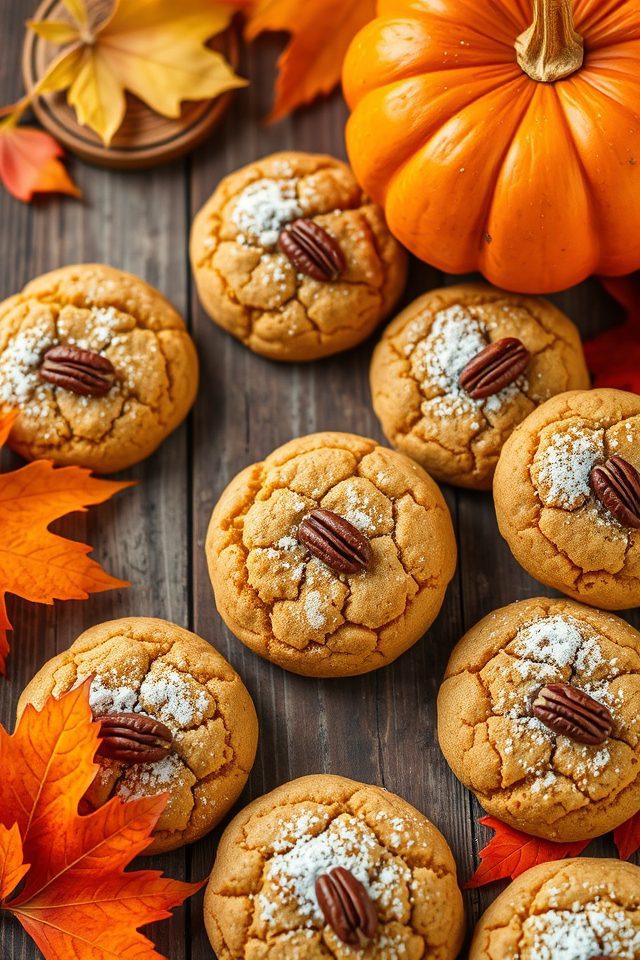 pumpkin spice pecan cookies