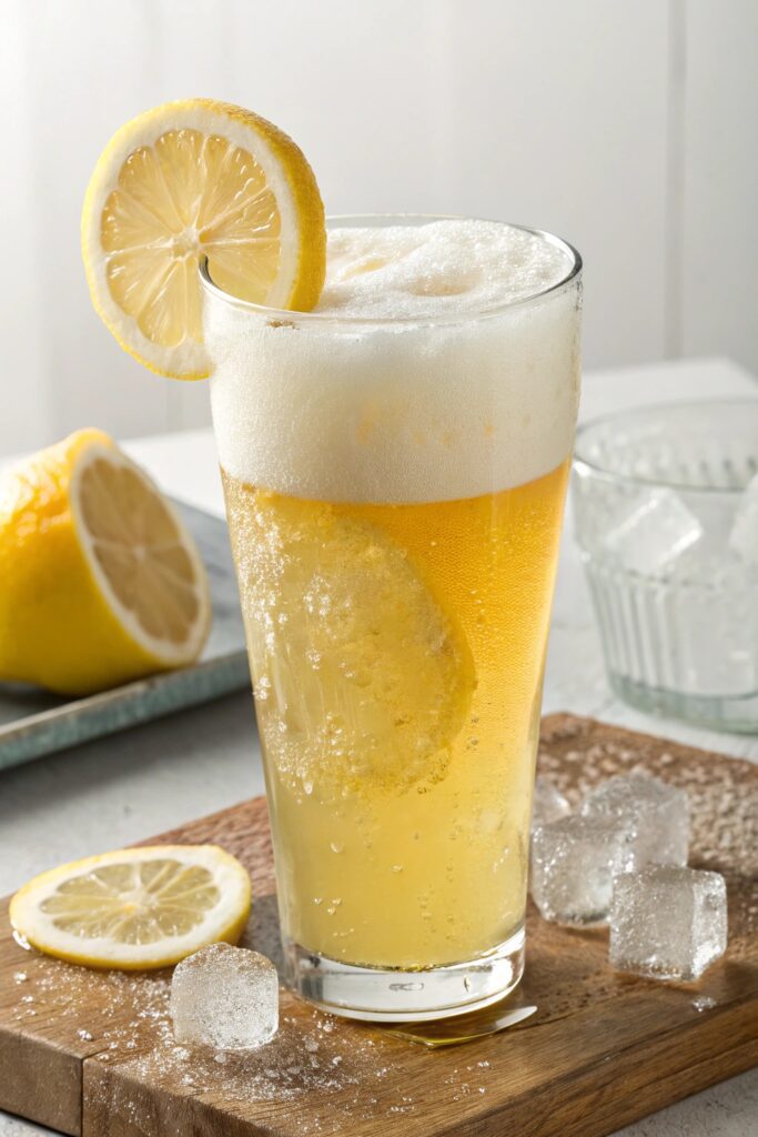 refreshing beer lemonade cocktail